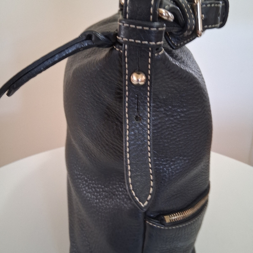 Dooney & Bourke Black Pebbled Leather Shoulder Bag - Picture 11 of 16